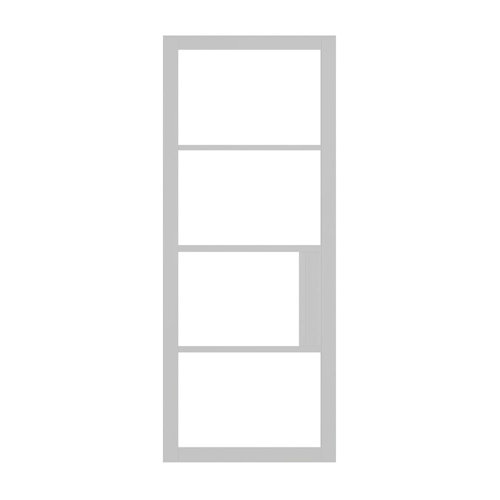 GlassDoor.us Paneled Wood and Glass Primed Sliding Barn Door Wayfair